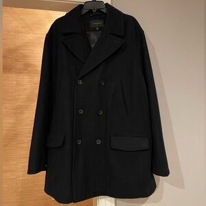 Men's Navy Double-Breasted Wool Peacoat (in great condition!)